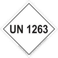 UN 1263 Limited Quantity Hazard Packaging Label