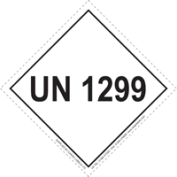 UN 1299 Limited Quantity Hazard Packaging Label