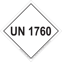UN 1760 Limited Quantity Hazard Packaging Label